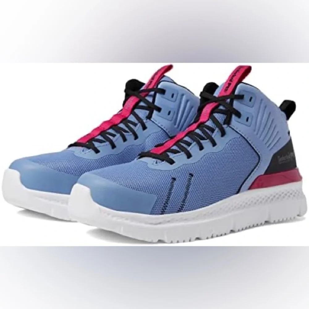 Timberland PRO Women's,‎ Setra Mid Comp Toe Work Boot, Periwinkle/Pink, 8M